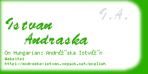 istvan andraska business card